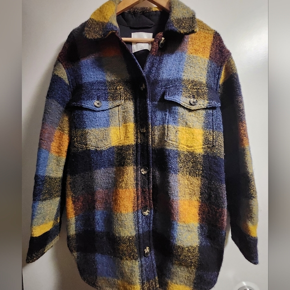 Aritzia Wilfred Free Ganna jacket in Multi Midnight / Ochre *RARE* - Picture 2 of 4